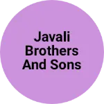 Business logo of Javali brothers and Sons