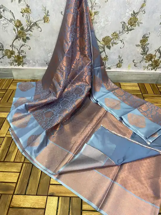 Copper zari Tanchui fancy sarees  uploaded by business on 3/7/2023