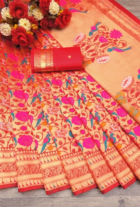 Rich pallu flower design saree uploaded by DHANANJAY CREATIONS on 3/7/2023