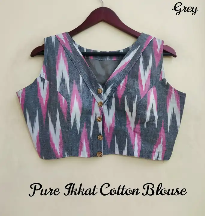 Pure Cotton Ikkat Blouse  uploaded by L & S GOODS CO on 3/7/2023