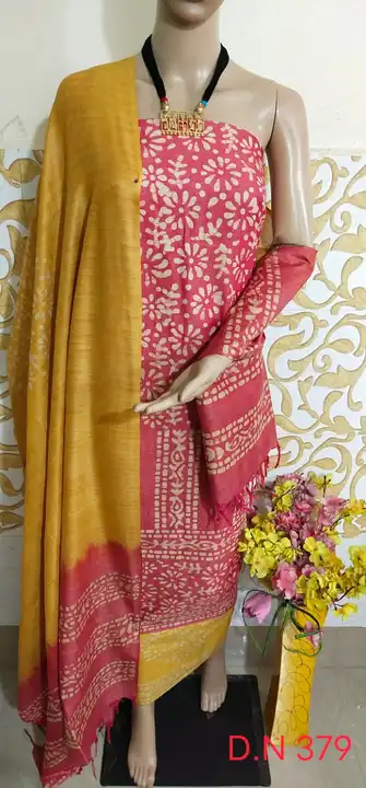 Khadi Cotton Dupian Suits With Batique print uploaded by Salman Handloom on 3/7/2023