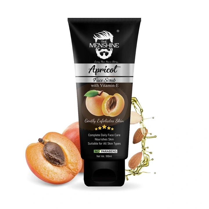 The menshine Apricot Face Scrub with Vitamin E 100ml uploaded by DH CARE PRODUCTS on 3/7/2023