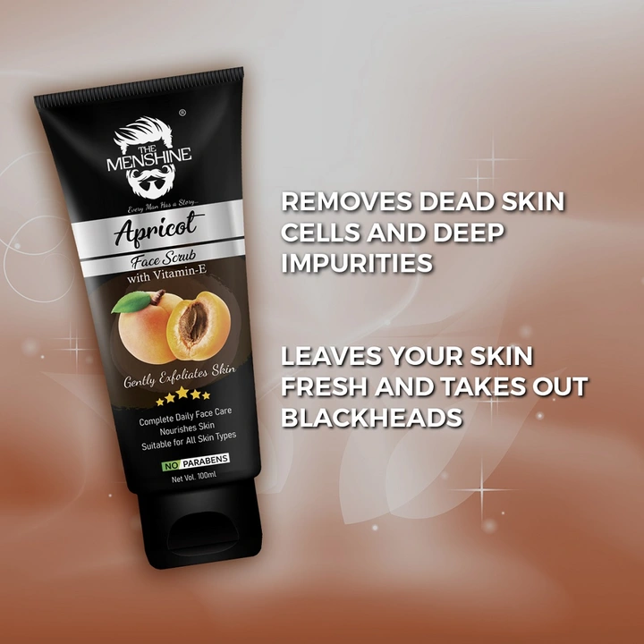 The menshine Apricot Face Scrub with Vitamin E 100ml uploaded by DH CARE PRODUCTS on 3/7/2023