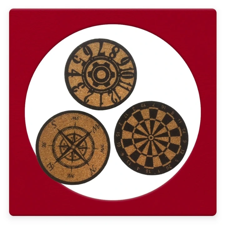 Printed Cork Coaster 6 set uploaded by business on 3/7/2023