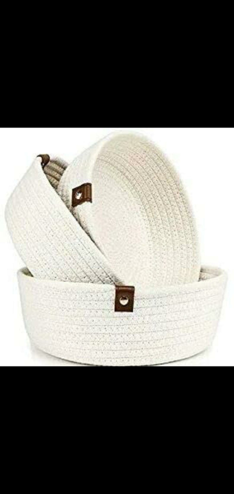  Beautiful cotton baskets uploaded by Mann home decor  on 3/7/2023
