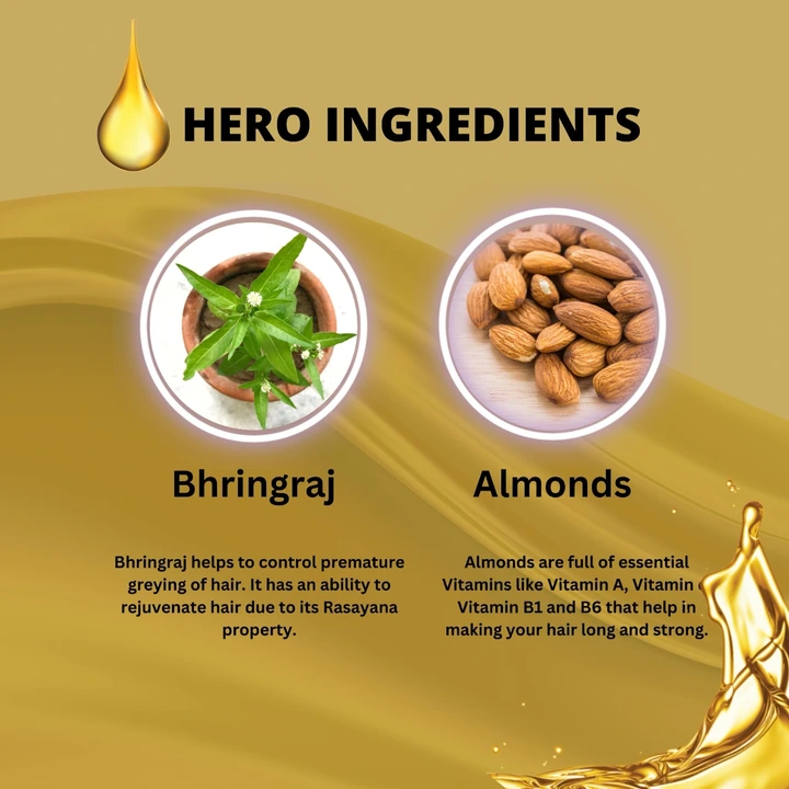 Hair Growth Oil with Bhringraj & Almonds 100ml uploaded by DH CARE PRODUCTS on 3/7/2023