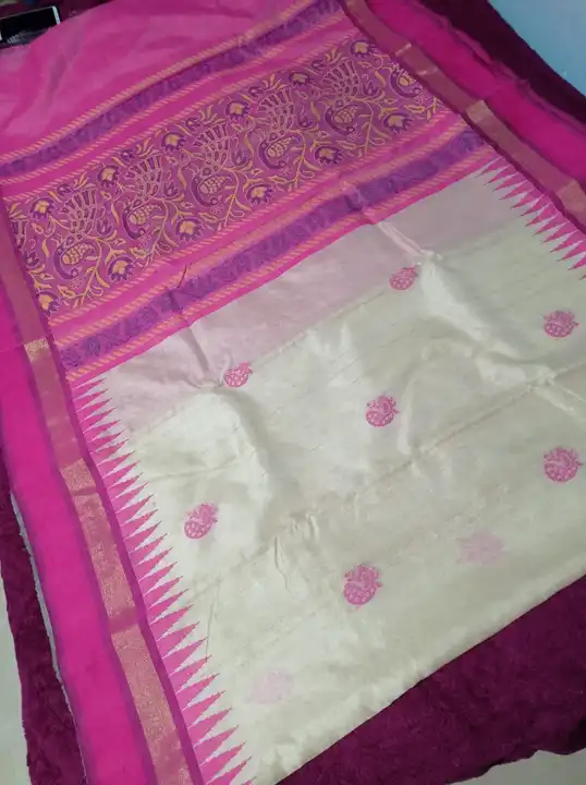 Chhattisgarh Tussar handloom saree ,. Whatsapp uploaded by Dd Handloom and Yarn on 3/7/2023