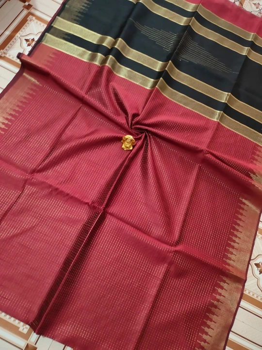 Semi raw silk handloom saree uploaded by business on 3/7/2023