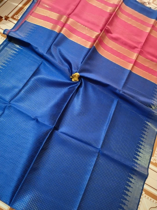 Semi raw silk handloom saree uploaded by Dd Handloom and Yarn on 3/7/2023