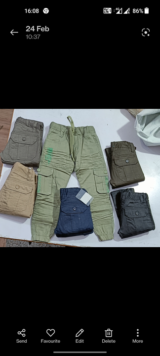 Cargo pants uploaded by Ashirwad garment on 3/7/2023