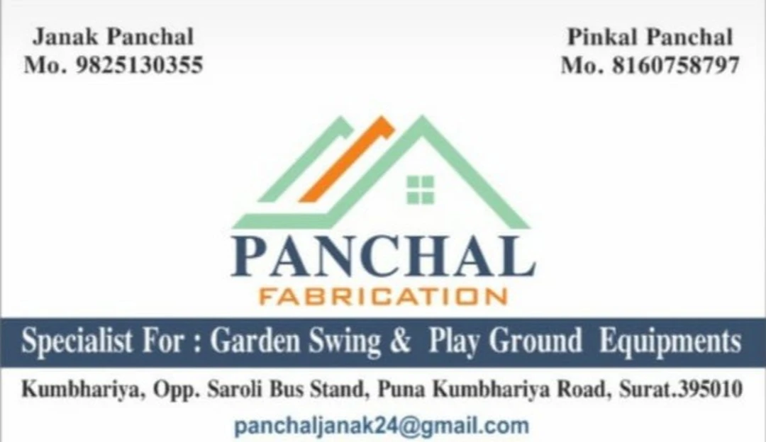 Visiting card store images of Panchal Fabrication
