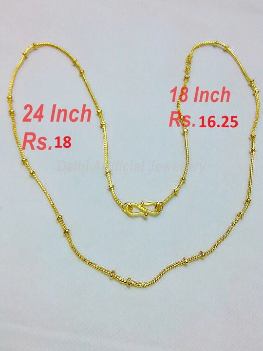 Copper Gold plated chains  uploaded by Delhi Artificial Jewellery on 6/4/2024