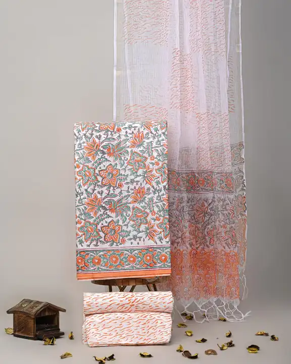 🥰🥳🥰🥳

Traditional Hand Block Printed

Cotton Suit Set
👉 *With Pure Cotton Kota Doriya Dupatta*
 uploaded by Roza Fabrics on 3/8/2023