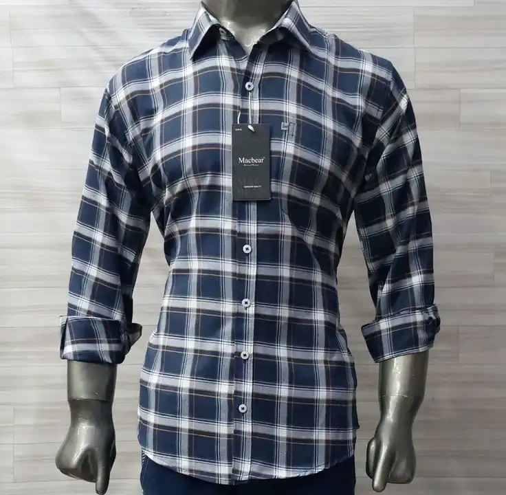 Check Shirt uploaded by Macbear Garments Pvt.Ltd. on 3/8/2023