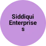 Business logo of SIDDIQUI ENTERPRISES
