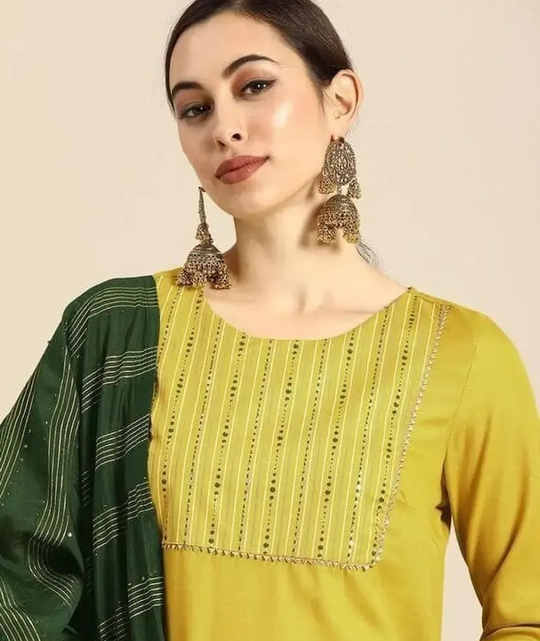 Cotton Kurti Pant And Dupatta Sets...  uploaded by Zihiki Bazar  on 5/29/2024