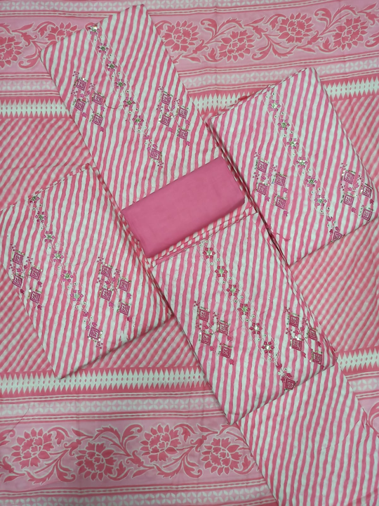 Pure cotton suit uploaded by Megha textile on 3/8/2023