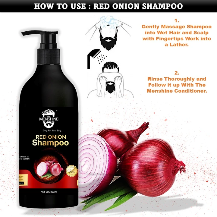 The menshine Red Onion Shampoo 300ml uploaded by DH CARE PRODUCTS on 3/8/2023