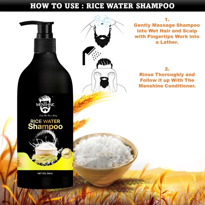 The menshine Rice Water Shampoo 300ml uploaded by DH CARE PRODUCTS on 3/8/2023