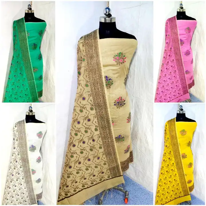 Premium Banarasi Soft Cotton Silk Suite 3pes uploaded by G.N.S. on 3/8/2023