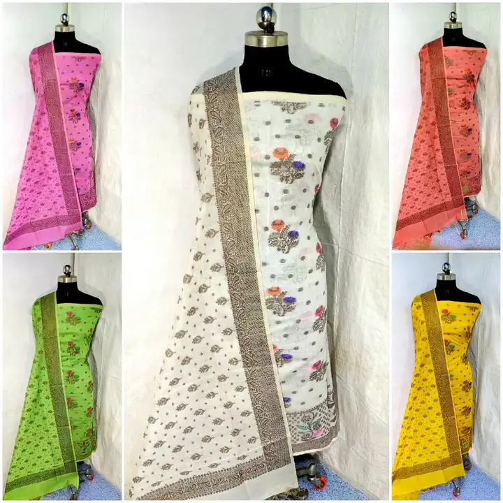Premium Banarasi Soft Cotton Silk Suite 3pes uploaded by G.N.S. on 3/8/2023