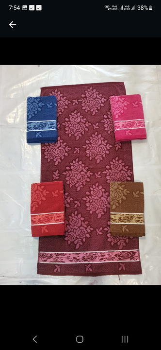 3060 Cotton Dark Jacquard Flower Towel uploaded by Balaji Textiles on 3/8/2023