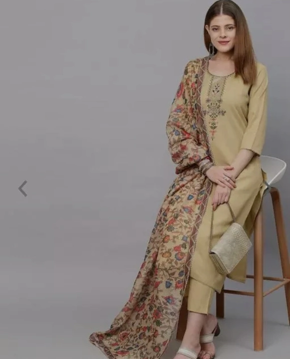 Women's  Soft Silk  Kurta pant Dupatta Sets uploaded by business on 3/9/2023