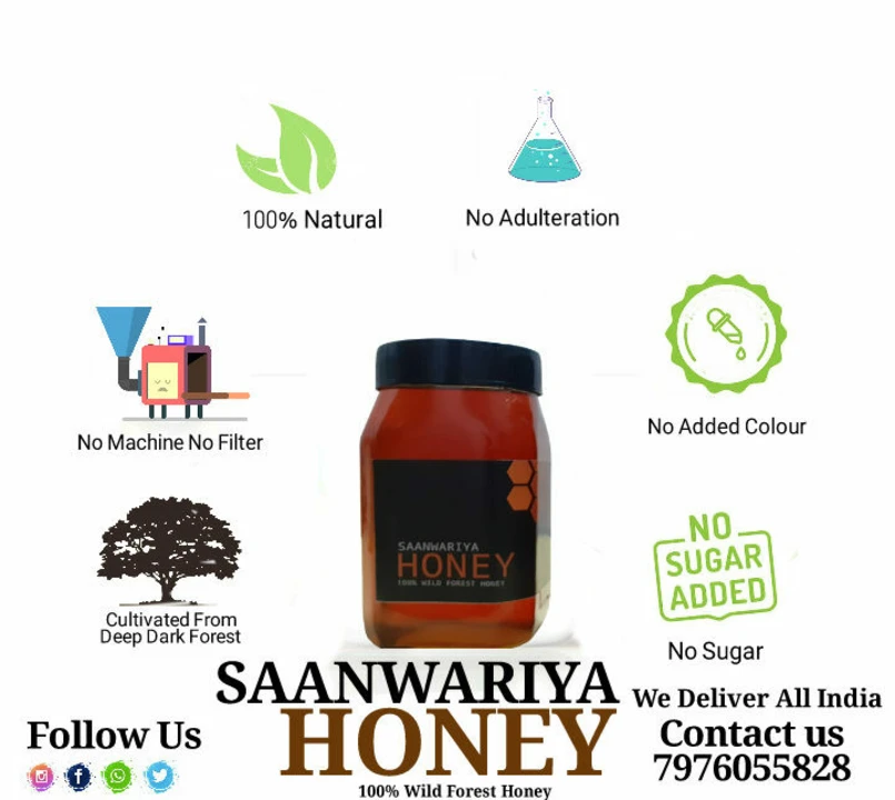 Natural Wild Forest Honey (deep forest) 500 g uploaded by Saanwariya Foods on 3/9/2023