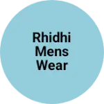 Business logo of Rhidhi mens wear