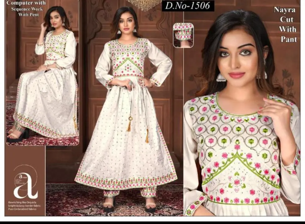 Reyon kurti with dupatta and pents uploaded by Richest Fashion on 3/9/2023
