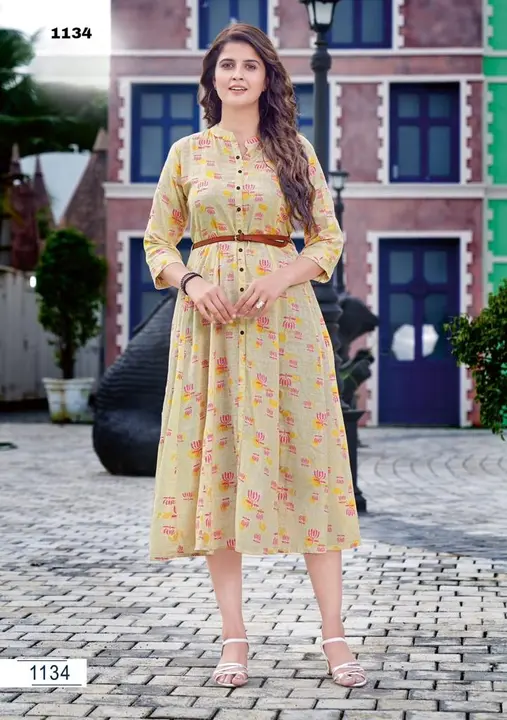 New Rayon Printed Dress with Belt for Summer  uploaded by Vihu fashion on 3/9/2023