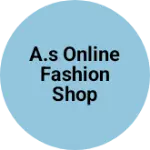 Business logo of A.s online fashion shop