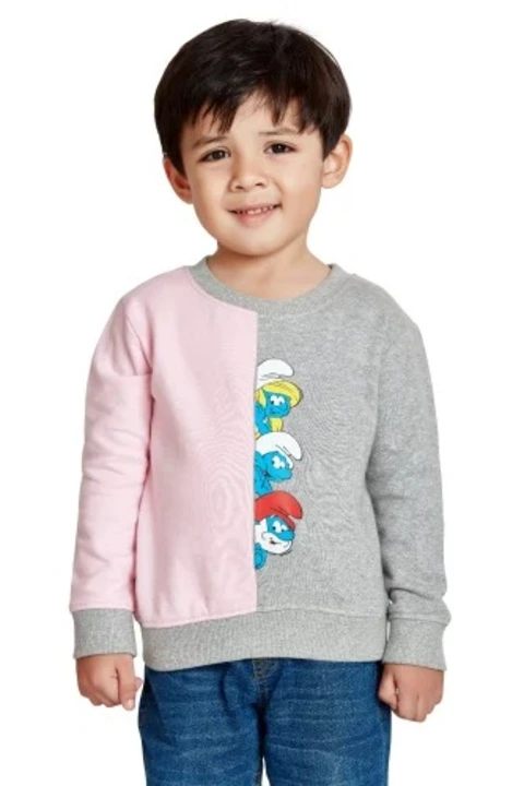 Boys loop knit half & half smurfs sweatshirt  uploaded by Baby's Pride Creation on 3/9/2023