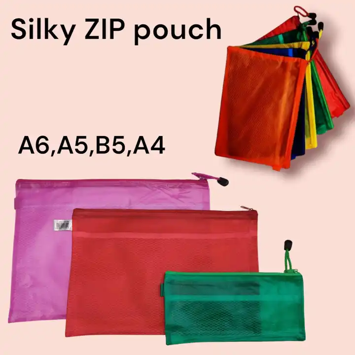 Silky ZIP Pouch 👝,A6,A5,B5,A4. uploaded by Sha kantilal jayantilal on 3/9/2023