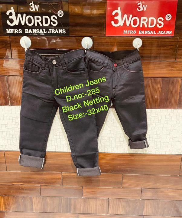 Netting jeans black     size 28×34        3words jeans  uploaded by Fida jeans on 2/25/2021