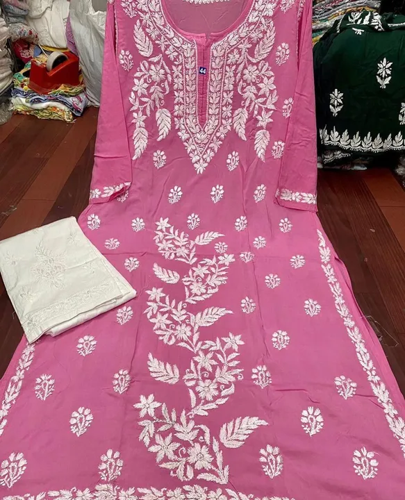 Modal Chikankari Handwork Kurti  uploaded by The Lucknoweez 7319858017 on 3/9/2023