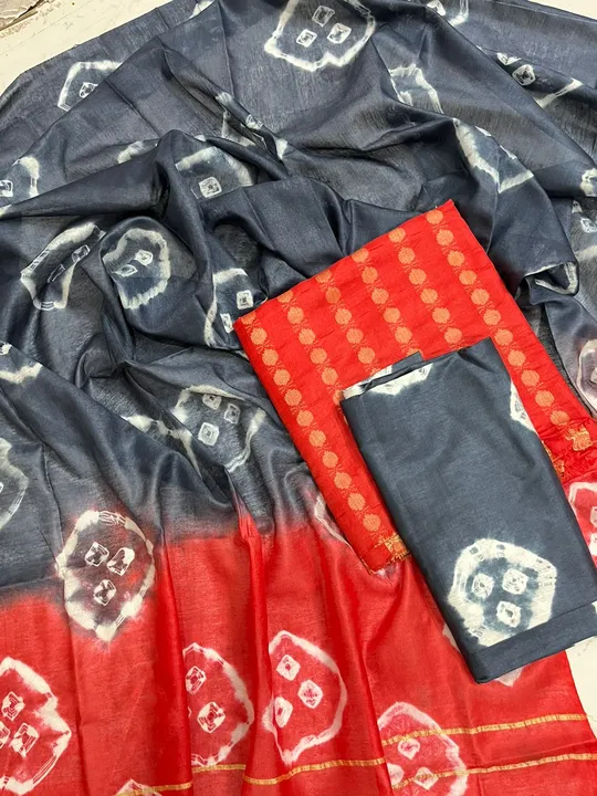 Katan silks shibori design suits  uploaded by M S handloom  on 3/9/2023