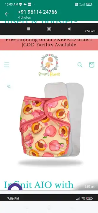 All in one baby cloth Diaper  uploaded by Smartbums on 3/9/2023
