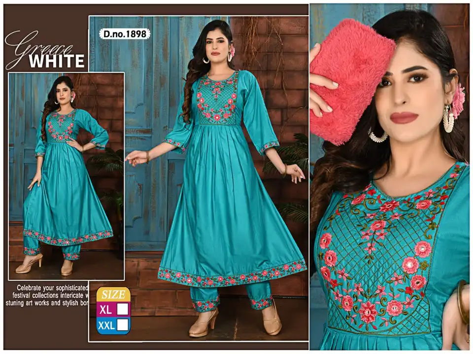 2 pcs 3 pcs Sets kurti with Pant sets xl xxl All readymate Items Mfg uploaded by Radha Creation , Maira sales for Readymade items on 3/9/2023