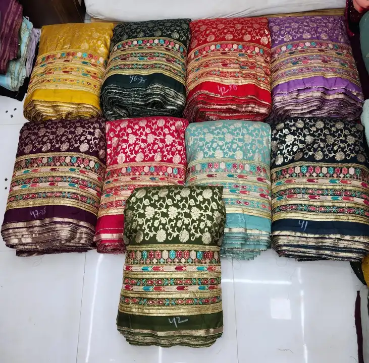 Dola silk jequard all with multi Daman work uploaded by business on 3/9/2023