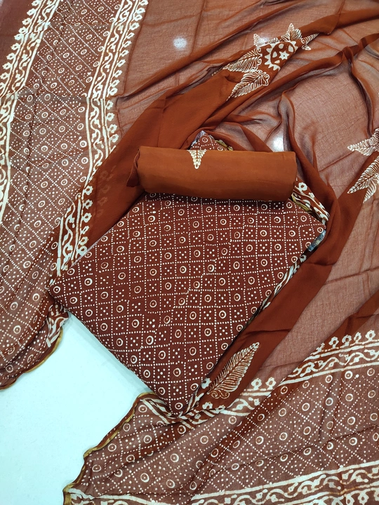 Wax Batik Georgette Suit With Georgette Dupatta  uploaded by Star Batik Print on 3/9/2023