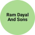Business logo of Ram dayal and sons
