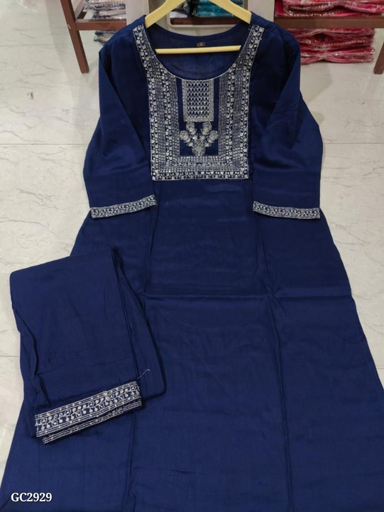 Catalog Name: *Reyon Embroidery kurti with pant \uD83D\uDC4D**

*Reyon Embroidery kurti with pant \u uploaded by Digital marketing shop on 3/10/2023