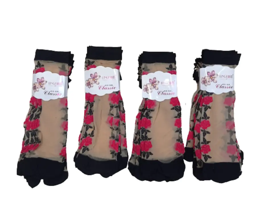 Ladies side flower socks uploaded by M.K. Enterprises on 3/10/2023