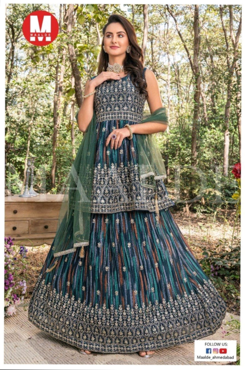 Attractive party wear dress Georgette fabric  uploaded by Ashokawholesellarfashionstore on 3/10/2023
