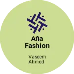 Business logo of Afia fashion design
