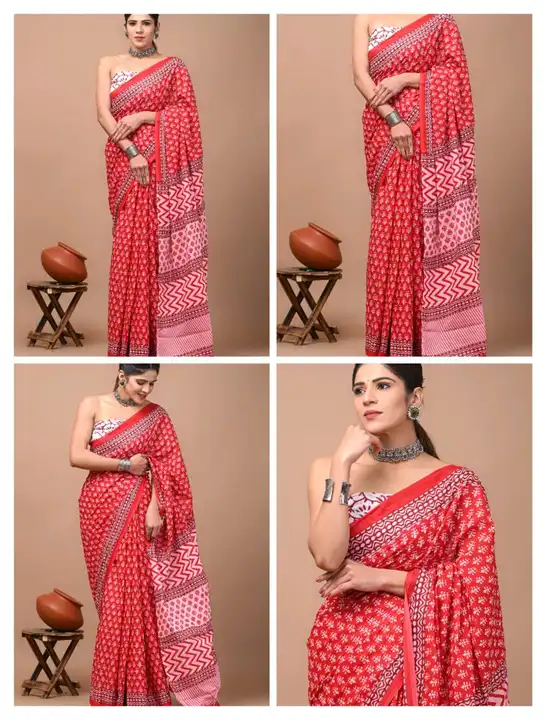 Women cotton saree uploaded by Julu art  on 3/10/2023