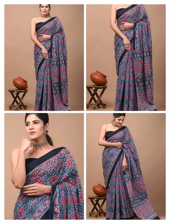 Women cotton saree uploaded by Julu art  on 3/10/2023