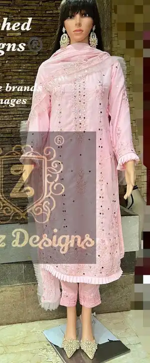 Ziaaz Designs Baby Pink Mirror Collection  uploaded by Dresstination on 3/10/2023
