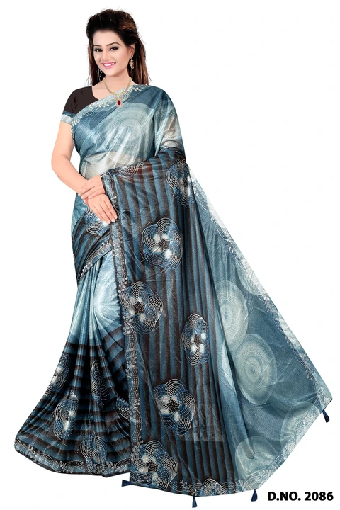 Fancy Digital Print Lycra Fabric Saree uploaded by PURVANCHAL COLLECTION PRIVATE LIMITED on 3/10/2023